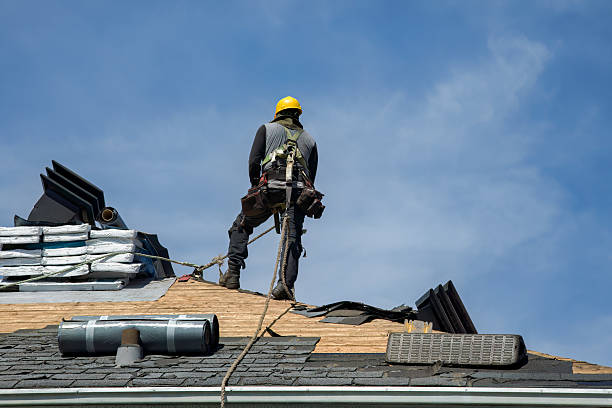 Professional Gutter Installation technician working in New Market, IA
